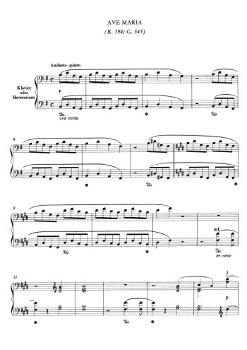 Ave Maria pour piano II Partitions gratuites